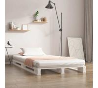 Walplus Pallet Bed Without Mattress White Single Solid Wood