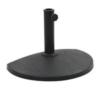 Walplus Parasol Base Half Round Polyresin 9 Kg Black