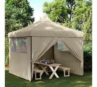 Walplus Party Tent Folding Taupe 292 X 292 X 315 Cm Oxford Fabric