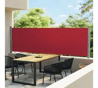 Walplus Patio Retractable Side Awning Garden Sun Shade Canopy Gazebo For Back Door, Porch, Patio 140X600 Cm Red