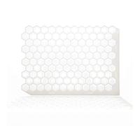 WALPLUS Peel and Stick Backsplash Splashback Decals Tile Transfer for Kitchen Bathroom Living Room Stick on Tile Waterproof Honey Mini Hexa White Glossy 3D Tile Stickers 40 Sheets 20.3x28cm
