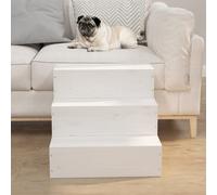 Walplus Pet Stair White 40X37.5X35 Cm Solid Wood Pine