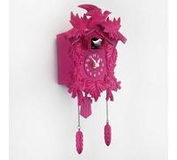 Walplus Pink Vintage Cuckoo Wall Clock - Swinging Pendulum, And Classic Design Wall Clock For Bedroom, Livingroom And Kitchen