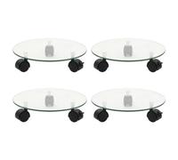 Walplus Plant Rollers 4 Pcs 28 Cm Tempered Glass Round
