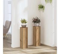 Walplus Plant Stand 2Pcs Artisan Oak 17X17X60 Cm Engineered Wood