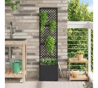 Walplus Planter Black 35 X 30 X 135 Cm Metal