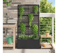 Walplus Planter Black 70 X 30 X 135 Cm Metal