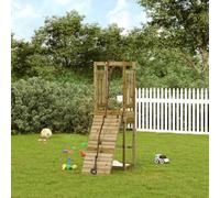 Walplus Playhouse With Climbing Wall Impregnated Wood Pine