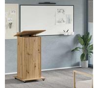 Walplus Podium With Drawer Artisan Oak 55 X 55 X 107 Cm Engineered Wood