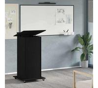Walplus Podium With Drawer Black Oak 55 X 55 X 107 Cm Engineered Wood