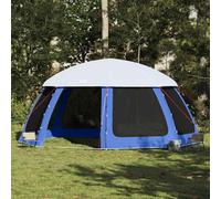 Walplus Pool Tent With Removable Fly & Mesh Walls Azure Blue 612X612 Cm