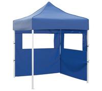 Walplus Professional Folding Party Tent Garden Gazebo Canopy With 2 Sidewalls 2X2 M Steel Blue