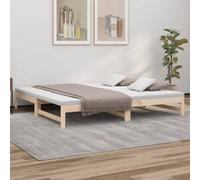Walplus Pull-Out Day Bed Without Mattress 2X80X200 Cm Solid Wood Pine