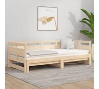 Walplus Pull-Out Day Bed Without Mattress Solid Wood Pine 2X90X190 Cm