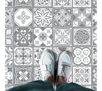 WALPLUS Vinyl Floor Tiles Waterproof Splashback Tiles Decal PVC Wall Sticker DIY Décor Purbeck Stone Tiles Self-Adhesive Kitchen Bathroom Home Floor Sticker 120cm x 60 cm