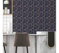 WALPLUS 28.5x14cm@60 pcs Purple Shade Leaf Wall Tile Sticker Backsplash Tile Paint Stick on Tiles Peel and Stick Self Adhesive Wall Tiles Stickers for Kitchen Bathroom Tile Transfer