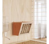 Walplus Rabbit Hay Feeder 25X18.5X20.5 Cm Solid Wood Fir