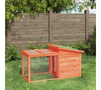 Walplus Rabbit Hutch Brown 100.5X54X55 Cm Solid Wood Pine