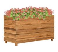 Walplus Raised Bed 100X40X55 Cm Recycled Teak Wood And Steel