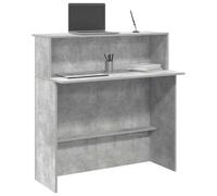 Walplus Reception Desk Concrete Grey 100X50X103.5 Cm Engineered Wood