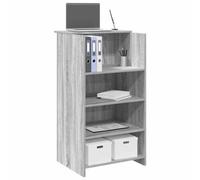 Walplus Reception Desk Grey Sonoma 55X50X103.5 Cm Engineered Wood