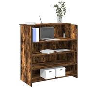 Walplus Reception Desk Smoked Oak 100X50X103.5 Cm Engineered Wood