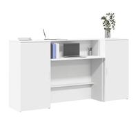 Walplus Reception Desk White 200X50X103.5 Cm Engineered Wood