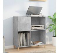 Walplus Record Cabinet Concrete Grey 84.5X38X89 Cm Engineered Wood
