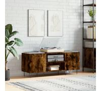 Walplus Record Cabinet Smoked Oak 121X38X48 Cm Engineered Wood