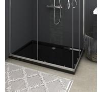Walplus Rectangular Abs Shower Base Tray Black 80X120 Cm