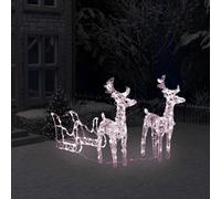 Walplus Reindeers & Sleigh Christmas Decoration 160 Leds 130 Cm Acrylic