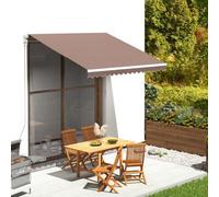 Walplus Replacement Fabric For Awning Garden Sun Shade Canopy Gazebo For Back Door, Porch, Patio Brown 3X2.5 M