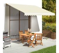 Walplus Replacement Fabric For Awning Garden Sun Shade Canopy Gazebo For Back Door, Porch, Patio Cream 4X3.5 M