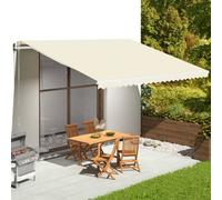 Walplus Replacement Fabric For Awning Garden Sun Shade Canopy Gazebo For Back Door, Porch, Patio Cream 5X3.5 M