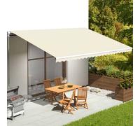 Walplus Replacement Fabric For Awning Garden Sun Shade Canopy Gazebo For Back Door, Porch, Patio Cream 6X3.5 M