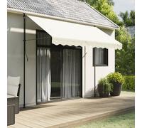 Walplus Replacement Fabric For Awning Garden Sun Shade Canopy Gazebo For Back Door, Porch, Patio Valance Cream Stripe 3 M
