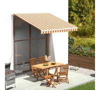 Walplus Replacement Fabric For Awning Garden Sun Shade Canopy Gazebo For Back Door, Porch, Patio Yellow And Orange 3X2.5 M