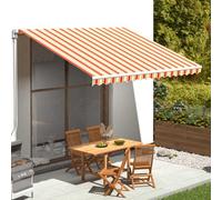 Walplus Replacement Fabric For Awning Garden Sun Shade Canopy Gazebo For Back Door, Porch, Patio Yellow And Orange 4X3 M
