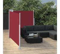 Walplus Retractable Side Awning Garden Sun Shade Canopy Gazebo For Back Door, Porch, Patio Red 100X600 Cm