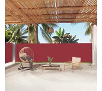 Walplus Retractable Side Awning Garden Sun Shade Canopy Gazebo For Back Door, Porch, Patio Red 160X1000 Cm