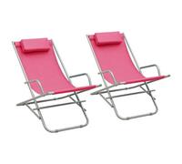 Walplus Rocking Chairs 2 Pcs Steel Pink