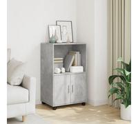 Walplus Rollingâ Cabinet Concrete Grey 55X40X91 Cm Engineered Wood