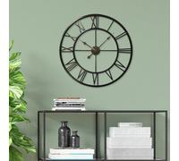 Walplus Roman Numerals No. 56 Oversized Metal Large Wall Clock For Home & Office, Hallway And Livingroom