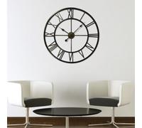 Walplus Roman Numerals Wall Clock For Indoor - Vintage Look Clock, Metal Large Wall Clock Oversized - 76Cm X 76Cm