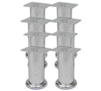 Walplus Round Sofa Legs 8 Pcs Chrome 120 mm