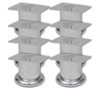 Walplus Round Sofa Legs 8 Pcs Chrome 60 mm