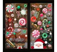 Walplus Santa And Rudolph In Candyland Window Cling