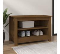 Walplus Shoe Bench Honey Brown 70X38X45.5 Cm Solid Wood Pine
