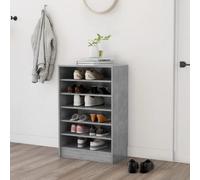 Walplus Shoe Cabinet Concrete Grey 60X35X92 Cm Engineered Wood