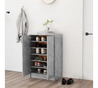 Walplus Shoe Cabinet Concrete Grey 60X35X92 Cm Engineered Wood